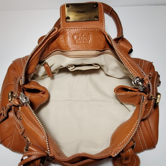CHLOE Brown Leather Satchel Bag - Picture 7 of 8